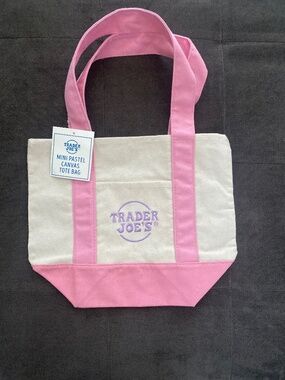 Trader Joe mini canvas tote new